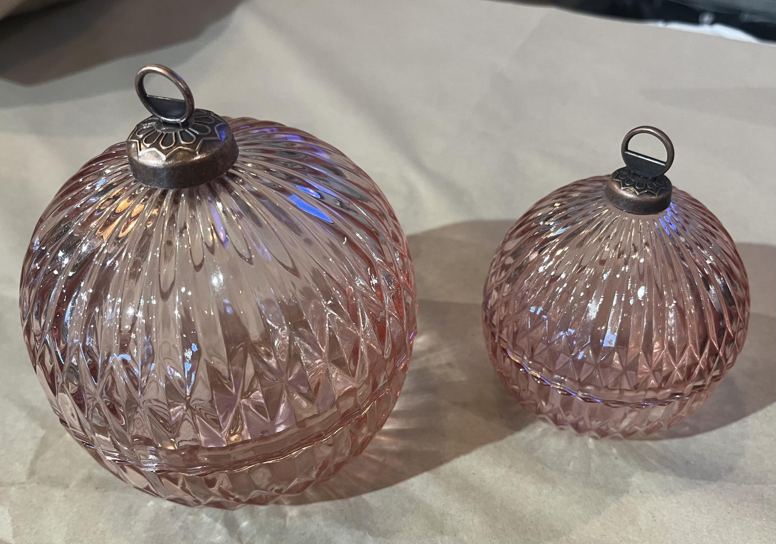 glas-skål med lock "julkula"